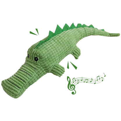 Plush Dog Toy - Cute Crocodile Shape and Durable Squeaky Dog Toys