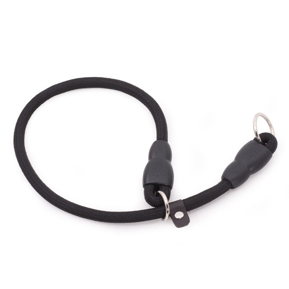 Heavy Duty Dog Slip Collar Nylon Rope Choke Collar with Stop Ring for Dog Training