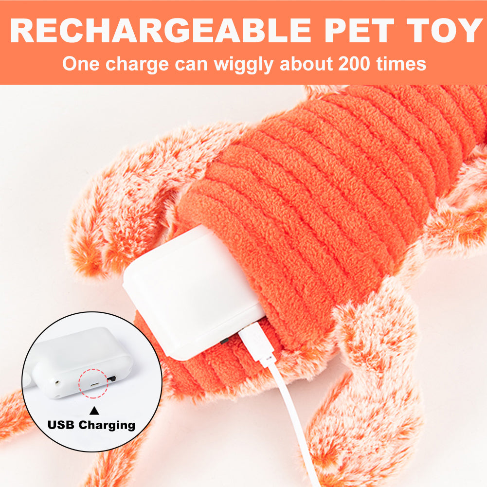 Floppy Lobster Interactive Dog Toy, Funny Wiggly Lobster Dog Toy for Small/Medium/Large Dogs