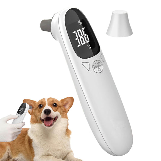 Pet Thermometer for Dogs & Cats – Non-Contact Infrared Ear Thermometer for Fast Temperature Checks