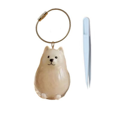 Portable Dog Hairs Storage Bottle with Chain, Memorial Dog Hair Keepsake for Paw Parents