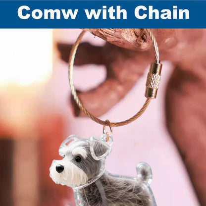 Portable Dog Hairs Storage Bottle with Chain, Memorial Dog Hair Keepsake for Paw Parents