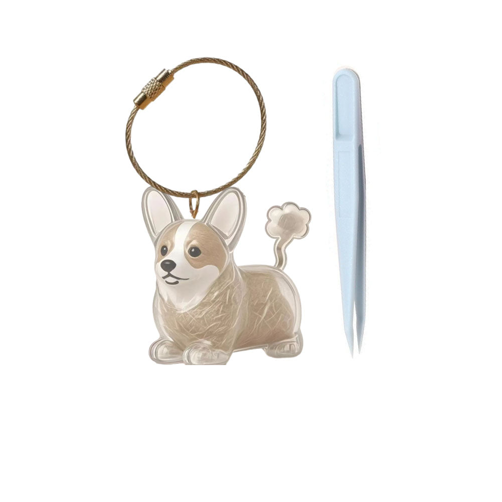 Portable Dog Hairs Storage Bottle with Chain, Memorial Dog Hair Keepsake for Paw Parents