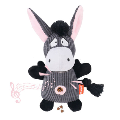 Juguete de peluche para perros: adorable juguete con forma de burro y duradero que chirría