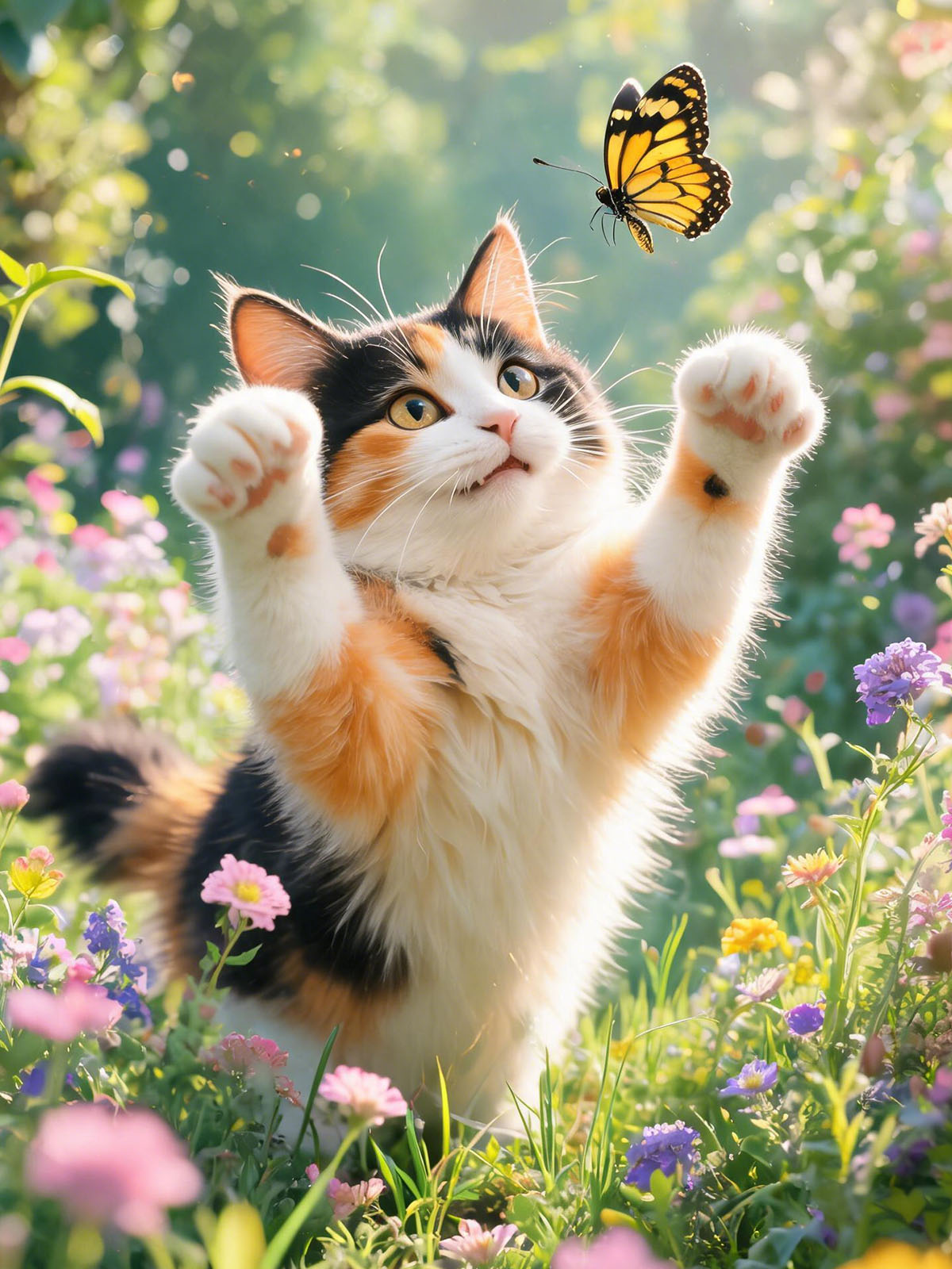 Cat Diamond Painting Kit, 30 × 40 cm