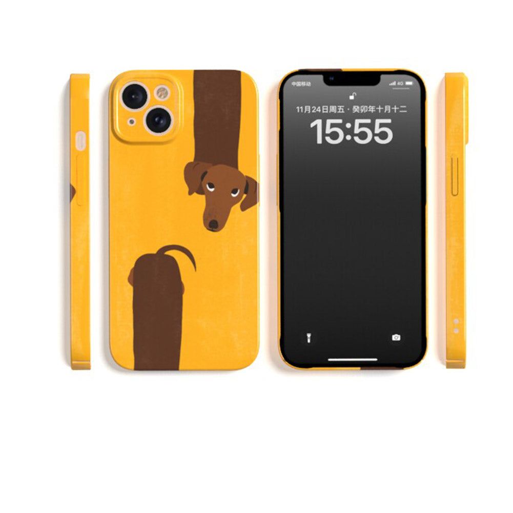 Cute Dog Phone Case for iPhone – Slim Frosted Hard Shell