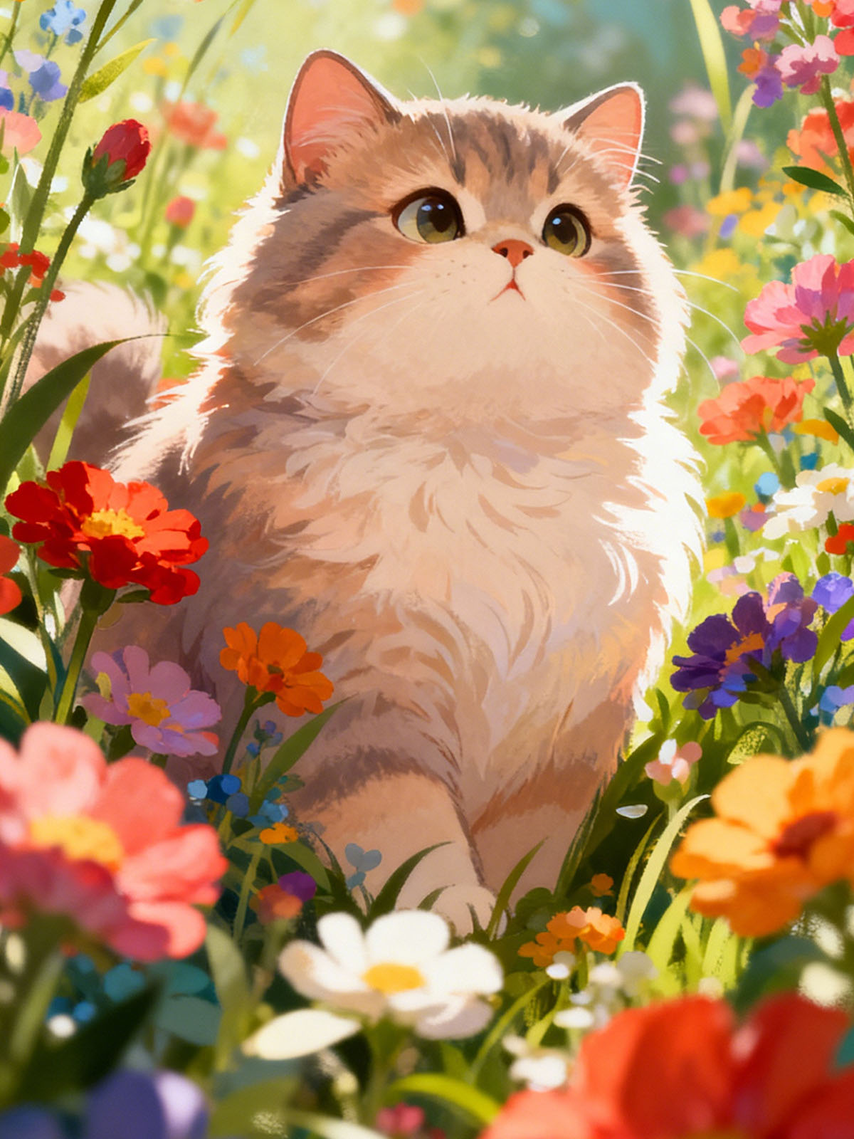 Cat Diamond Painting Kit, 30 × 40 cm