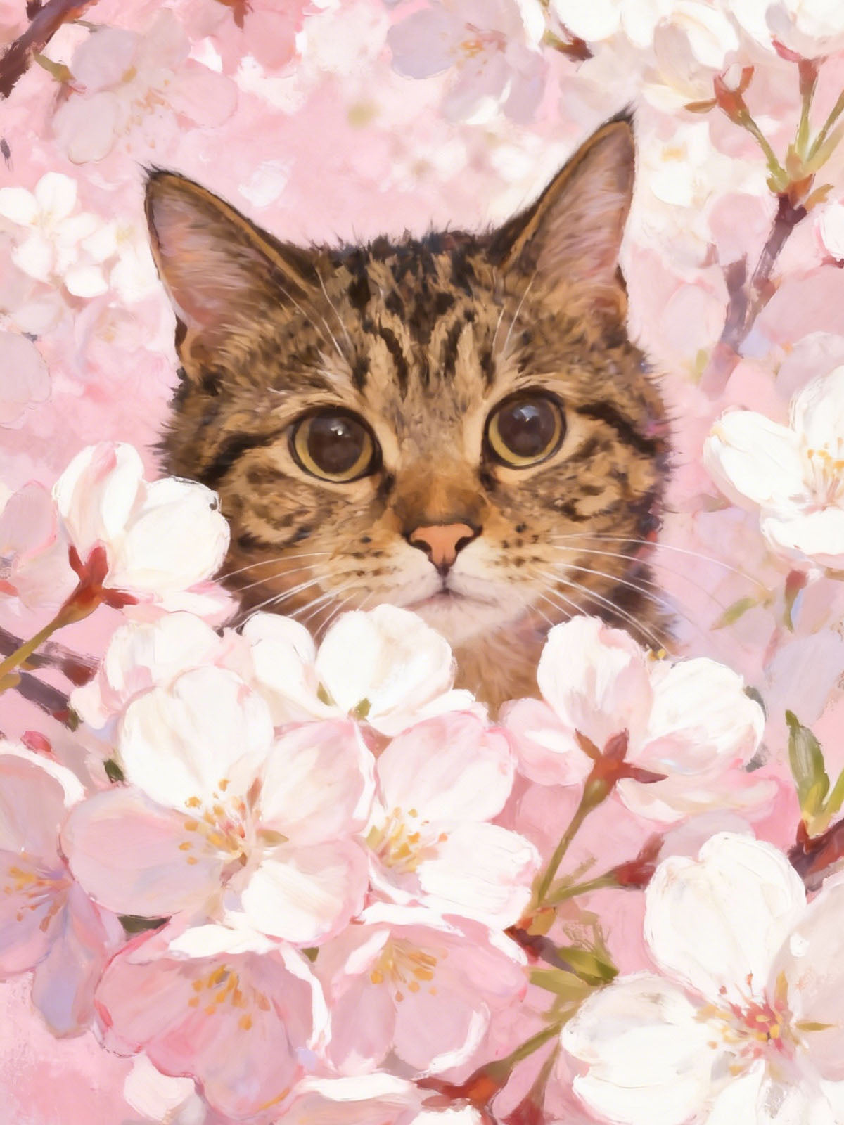 Cat Diamond Painting Kit, 30 × 40 cm