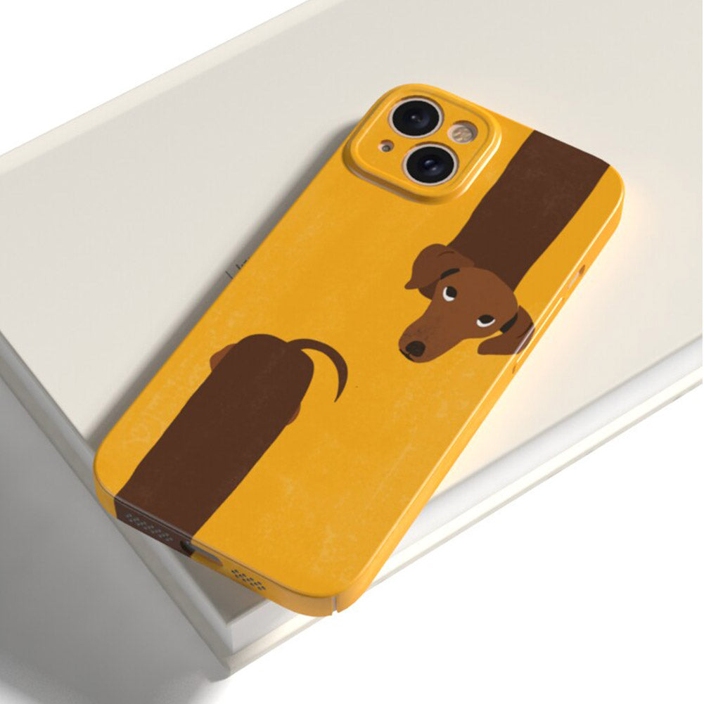 Cute Dog Phone Case for iPhone – Slim Frosted Hard Shell