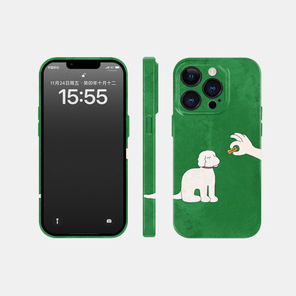 Cute Dog Phone Case for iPhone – Slim Frosted Hard Shell