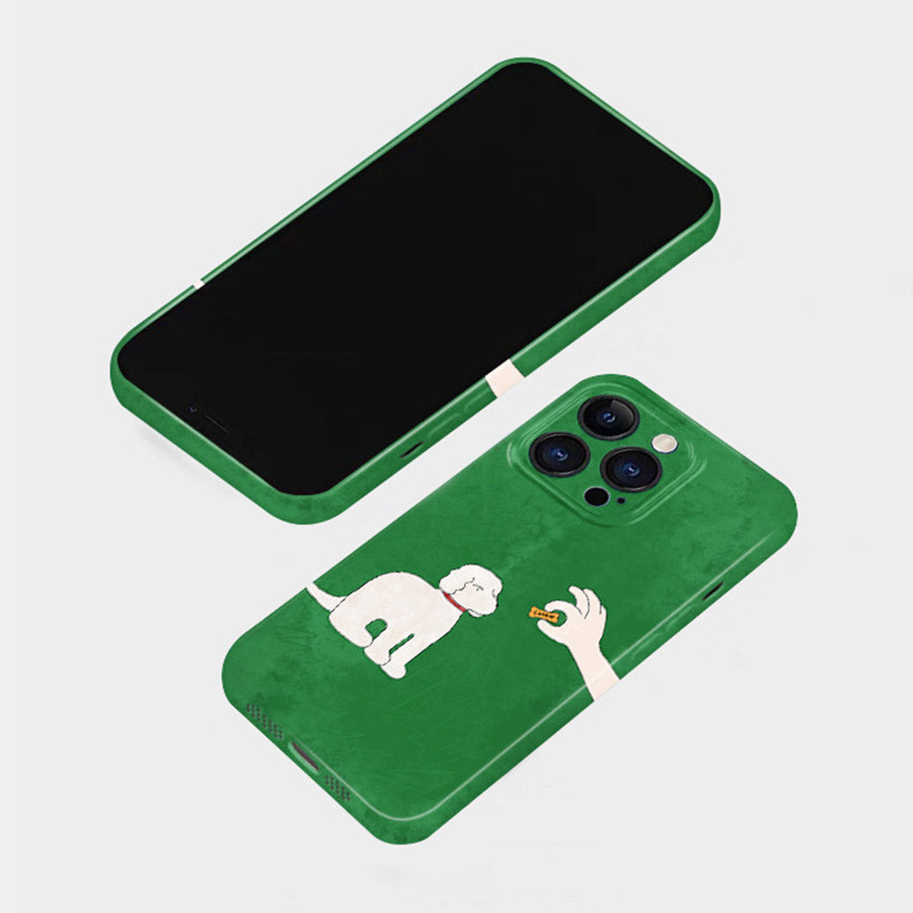 Cute Dog Phone Case for iPhone – Slim Frosted Hard Shell