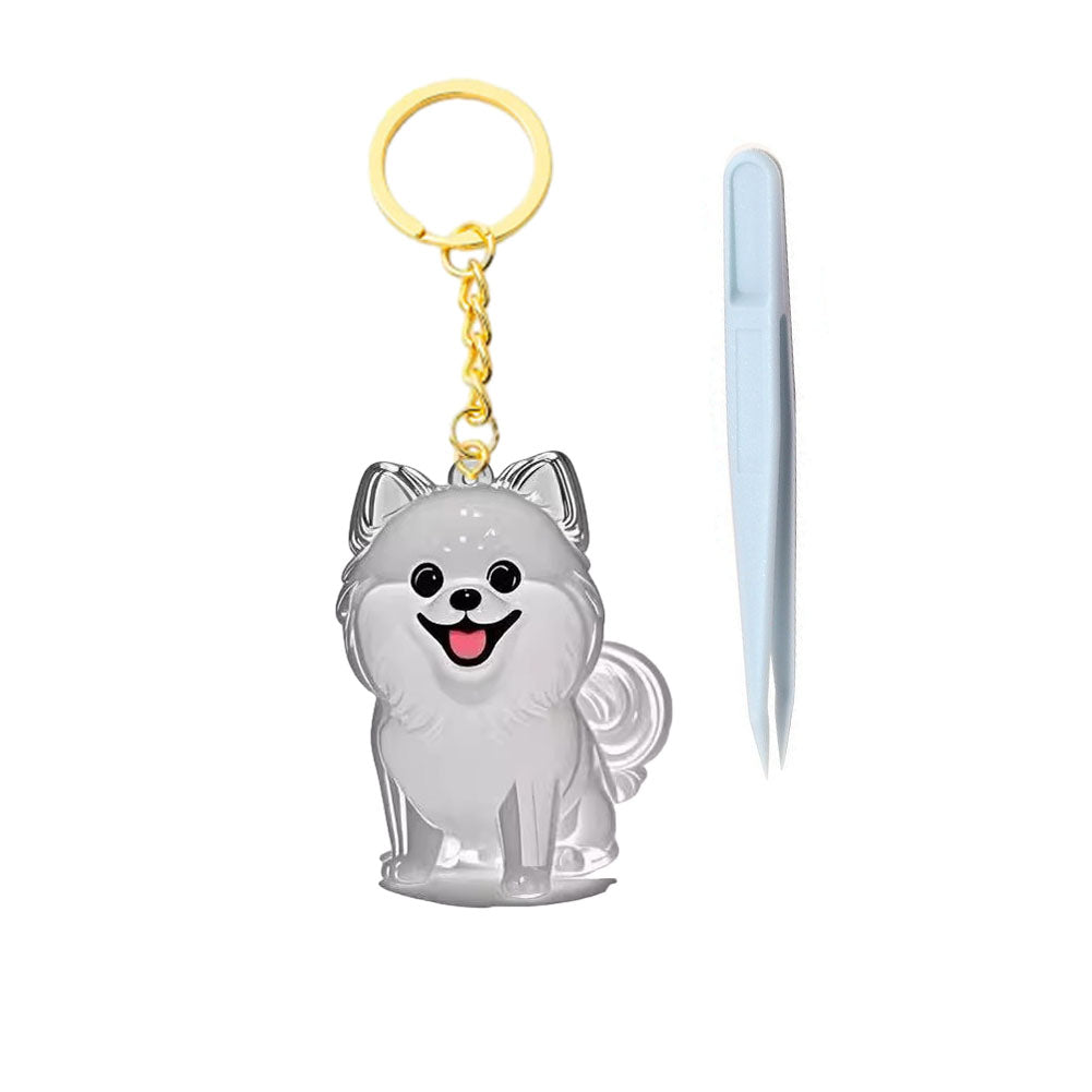 Dog Hair Keepsake Keychain – Pet Memorial Keepsake for Dog Owners
