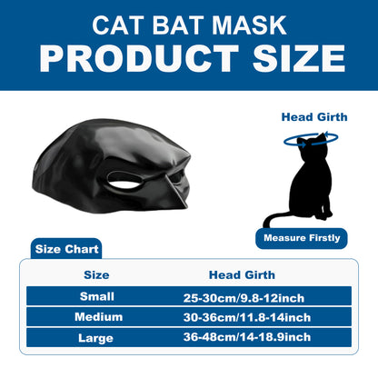 Black Bat Mask Cat Cosplay Apparel for Small Medium Large Cat
