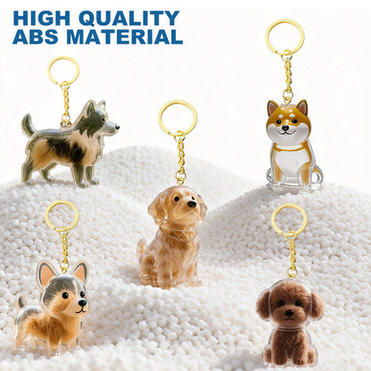 Portable Dog Hairs Storage Bottle with Chain, Memorial Dog Hair Keepsake for Paw Parents