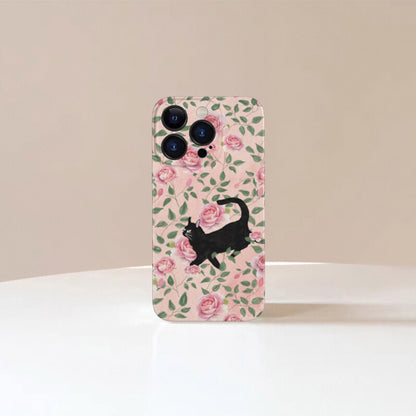 Cute Cat Phone Case for iPhone – Slim Frosted Hard Shell