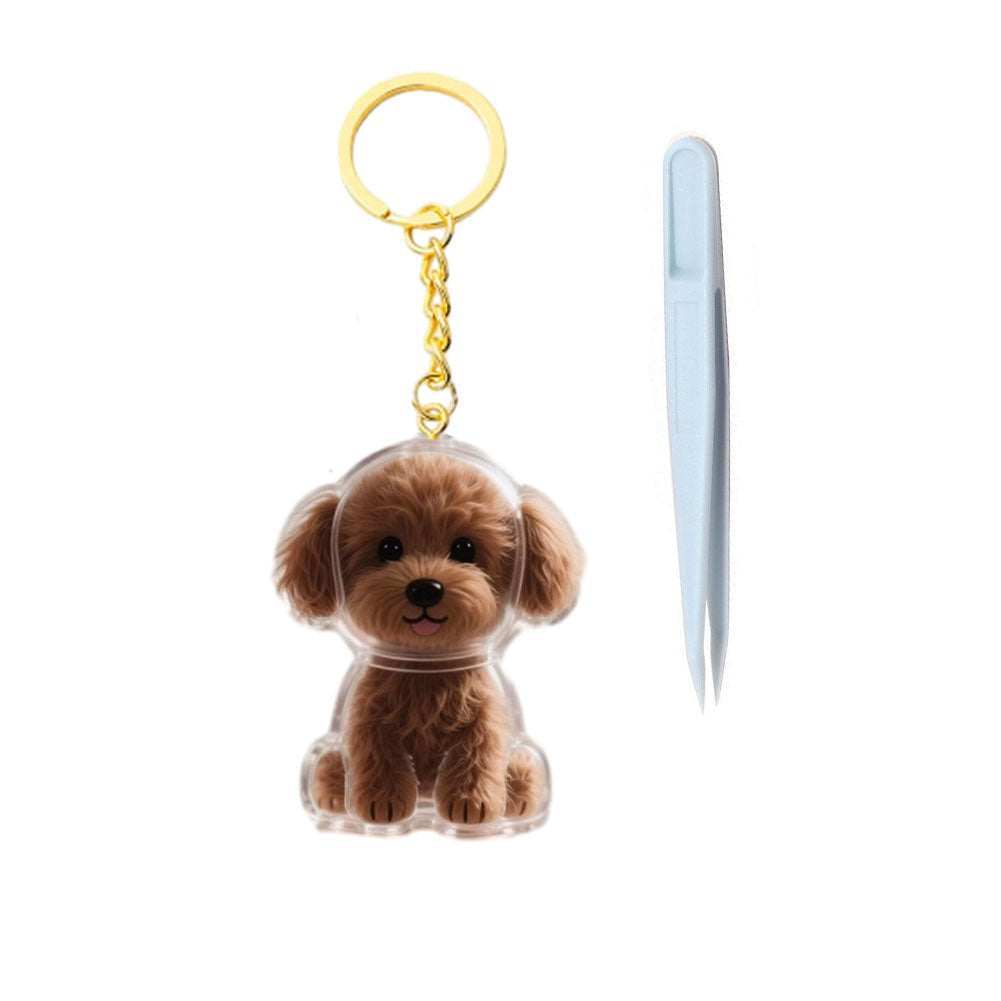Dog Hair Keepsake Keychain – Pet Memorial Keepsake for Dog Owners