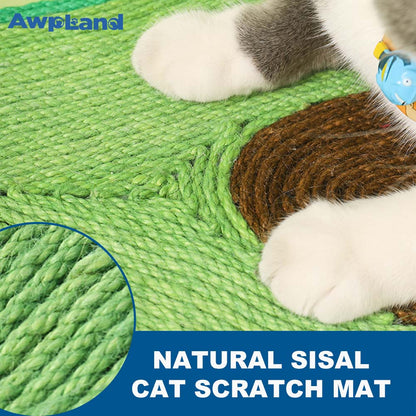 Avocado Shape Cat Scratch Mats, Anti-Slip Cat Scratching Pads Toy for Indoor Cats