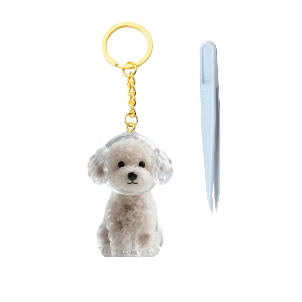 Dog Hair Keepsake Keychain – Pet Memorial Keepsake for Dog Owners