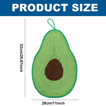 Avocado Shape Cat Scratch Mats, Anti-Slip Cat Scratching Pads Toy for Indoor Cats