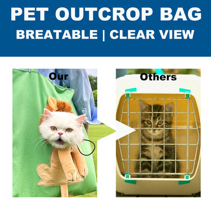 Cute Lion Shaped Cat Carriers Bag with Outcrop Design for Small Dog and Cat