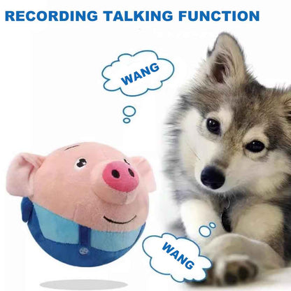 Active Moving Pet Plush Toy with Pop Songs& Recording Mode to Keep Dogs Busy