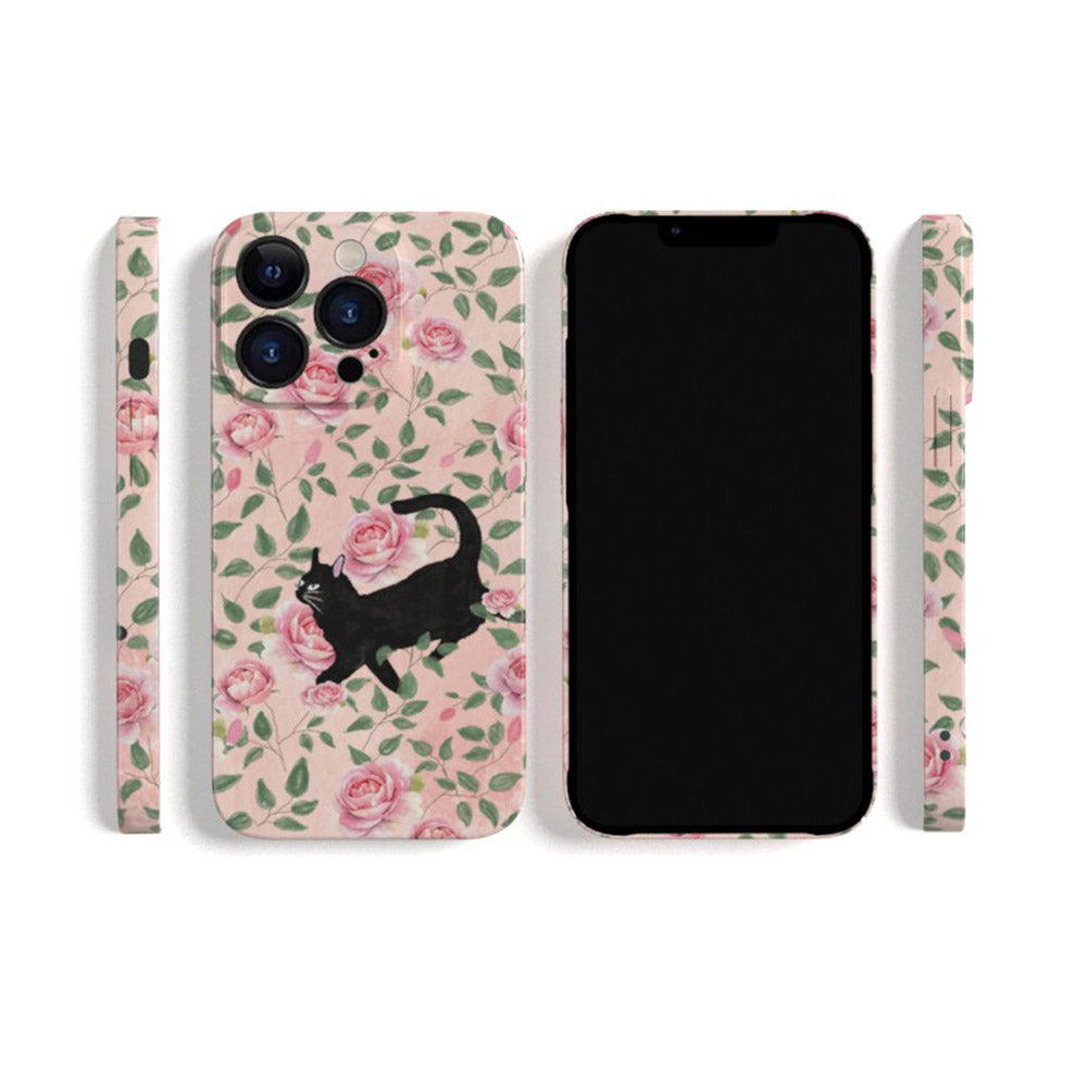 Cute Cat Phone Case for iPhone – Slim Frosted Hard Shell