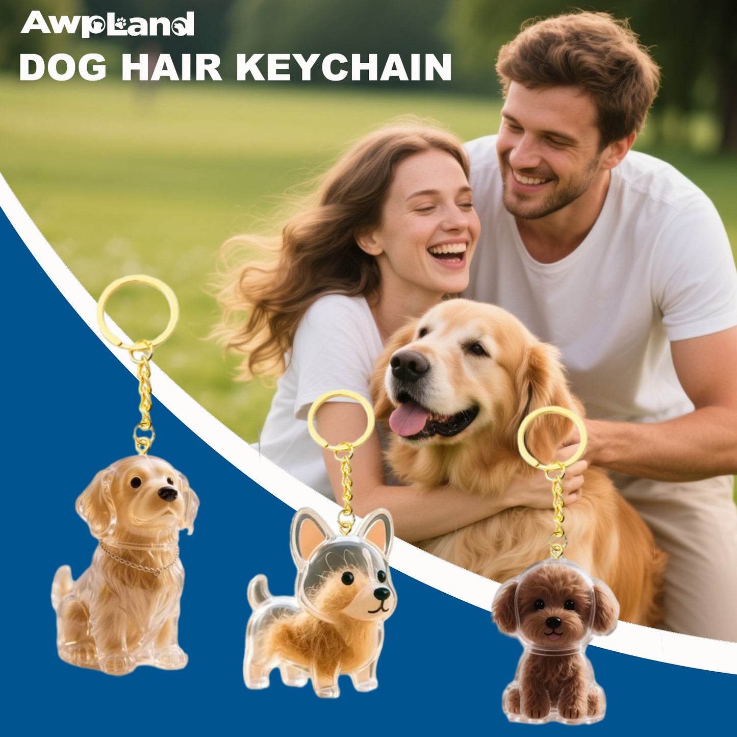 Dog Hair Keepsake Keychain – Pet Memorial Keepsake for Dog Owners
