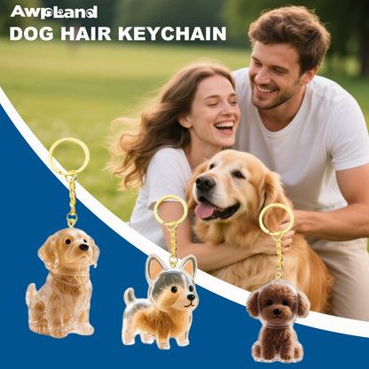 Dog Hair Keepsake Keychain – Pet Memorial Keepsake for Dog Owners