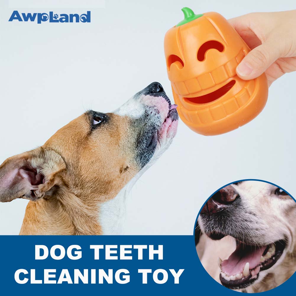 Pumpkin Dog Puzzle Toys with Treat Dispenser for Small Medium and Large Dogs IQ Training and Playing