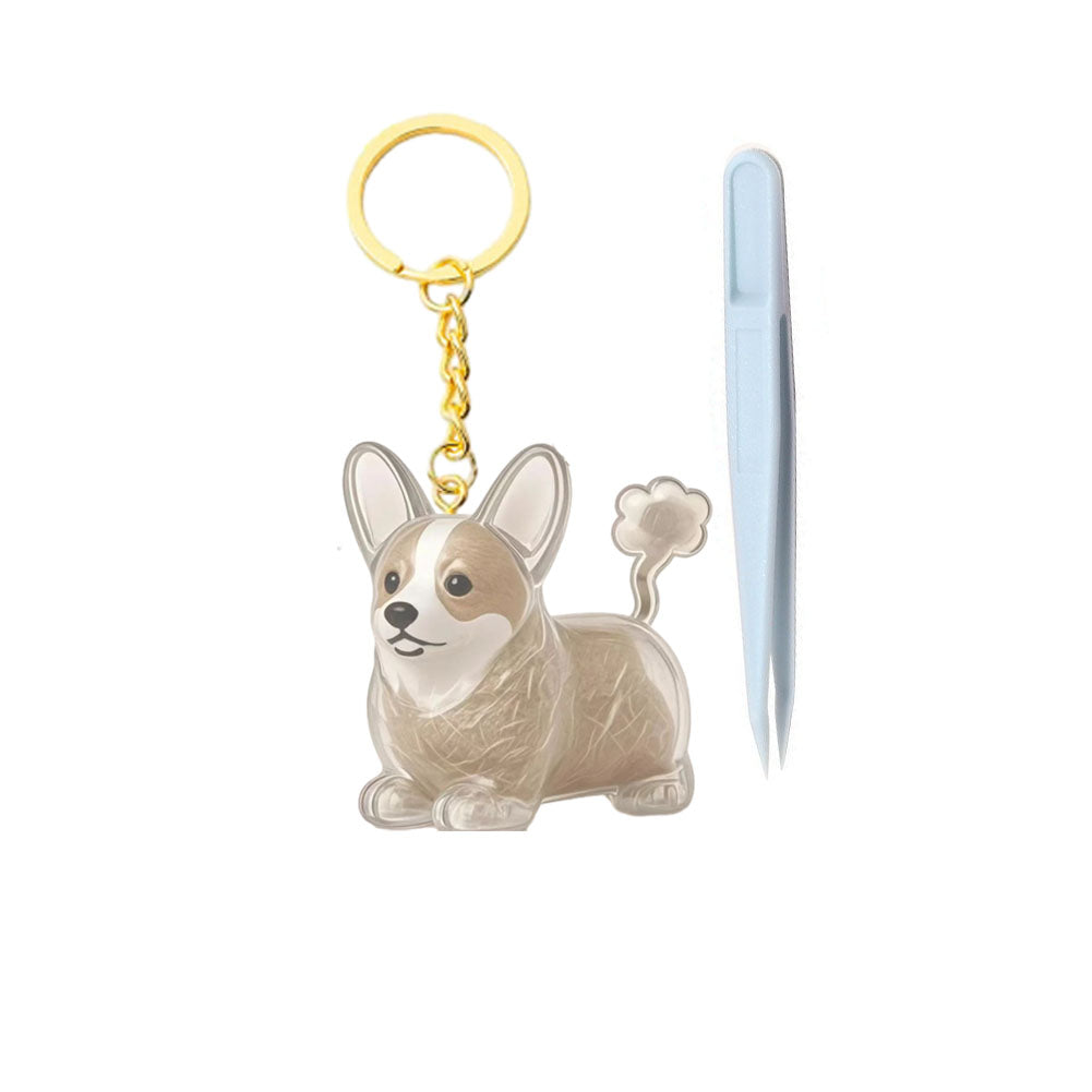 Dog Hair Keepsake Keychain – Pet Memorial Keepsake for Dog Owners