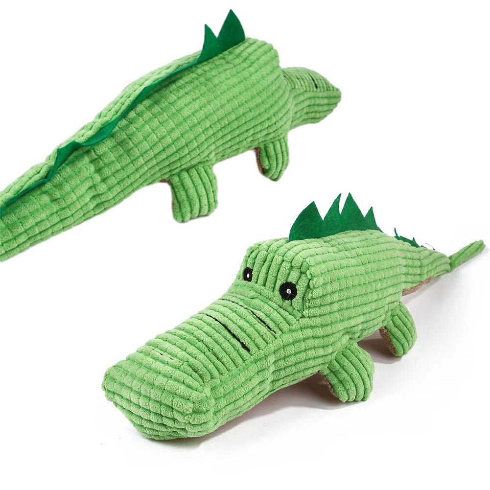 Plush Dog Toy - Cute Crocodile Shape and Durable Squeaky Dog Toys