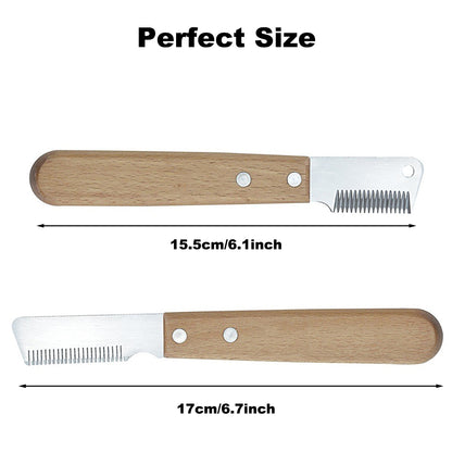 West Highland White Terrier Hair Removal Comb Set, Comb with Short Teeth for Cutting Up Wire Hair, Comb with Long Teeth for Grooming Soft Hair