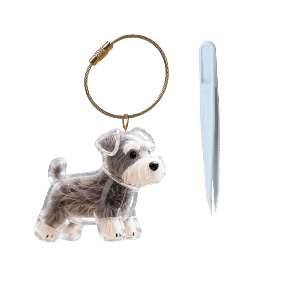 Portable Dog Hairs Storage Bottle with Chain, Memorial Dog Hair Keepsake for Paw Parents
