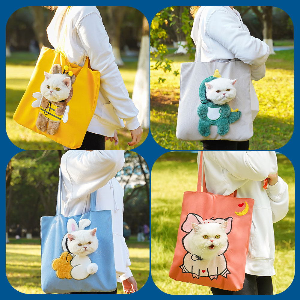 Cute Lion Shaped Cat Carriers Bag with Outcrop Design for Small Dog and Cat