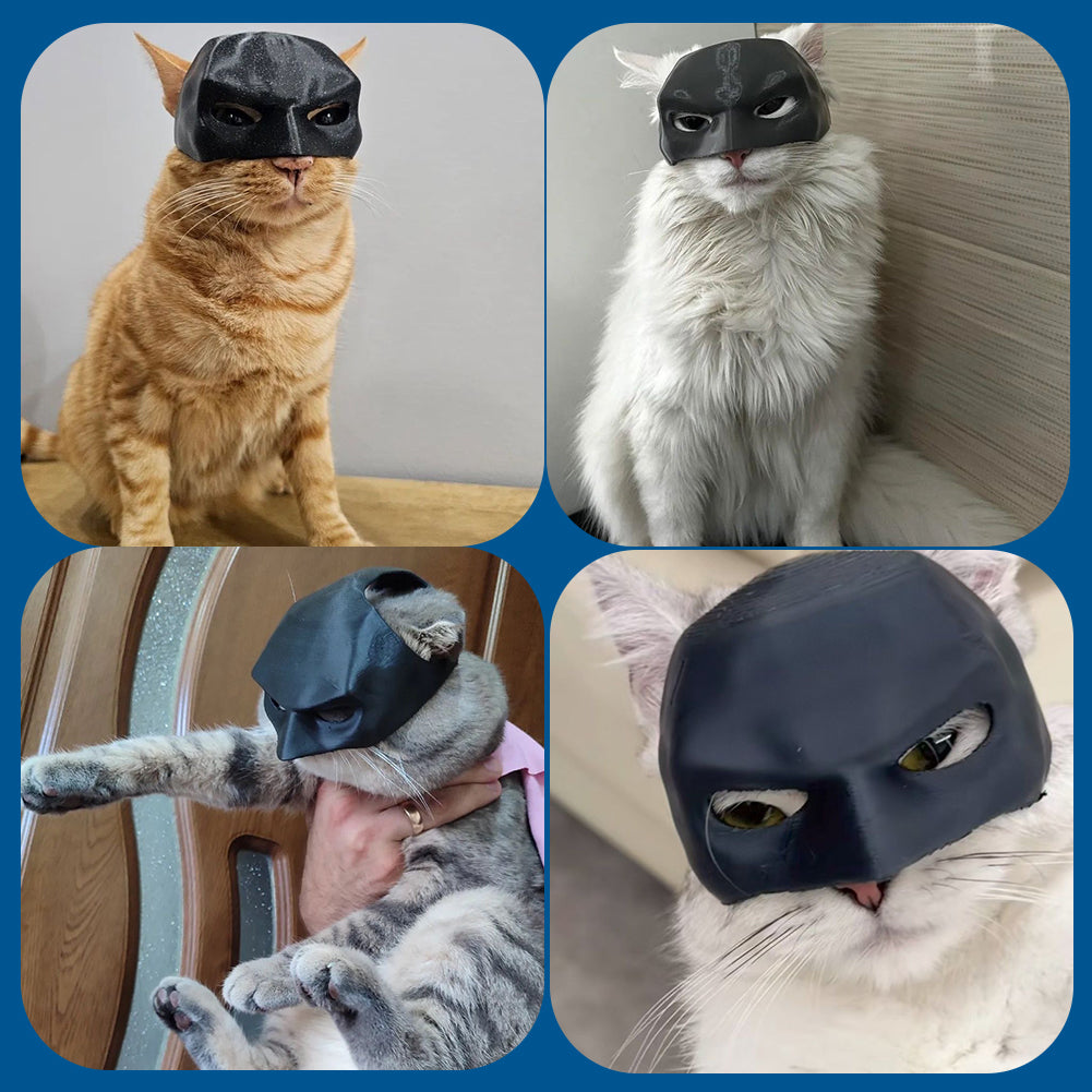 Black Bat Mask Cat Cosplay Apparel for Small Medium Large Cat