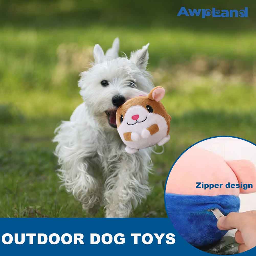 Active Moving Pet Plush Toy with Pop Songs& Recording Mode to Keep Dogs Busy