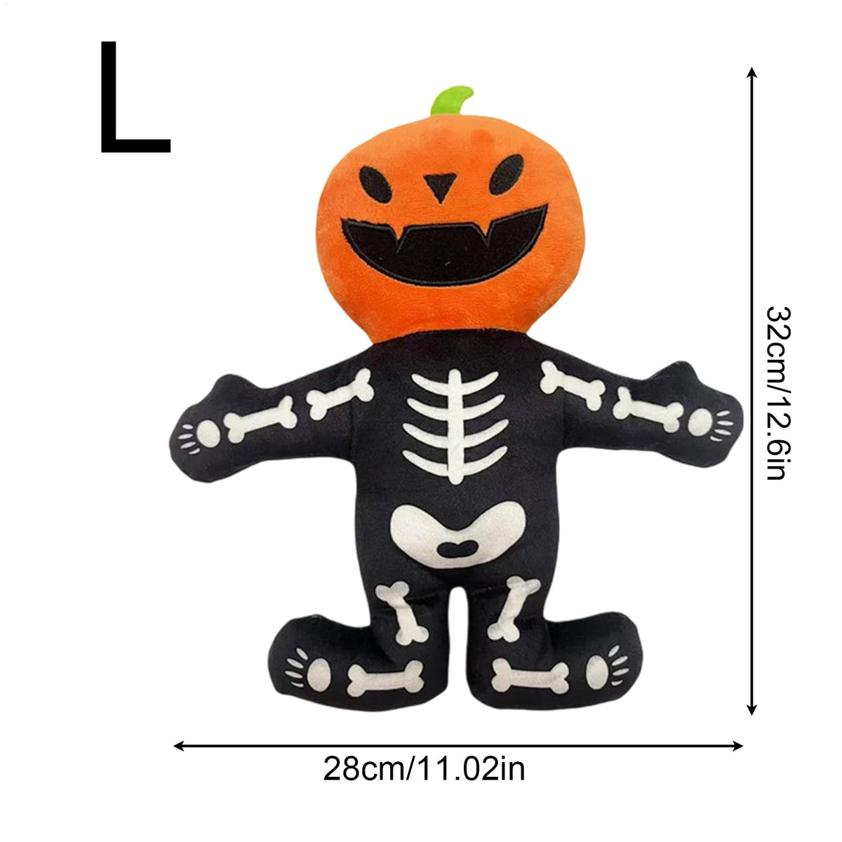 Halloween Pumpkin Squeaky Dog Toy – Plush Crinkle Toy for Small, Medium & Large Dogs