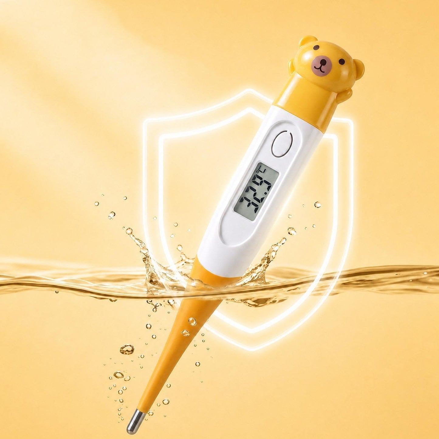 Pet Digital Thermometer for Dogs & Cats – Fast 60-Second Reading, Flexible Soft Tip, Large LCD Display, Waterproof Design