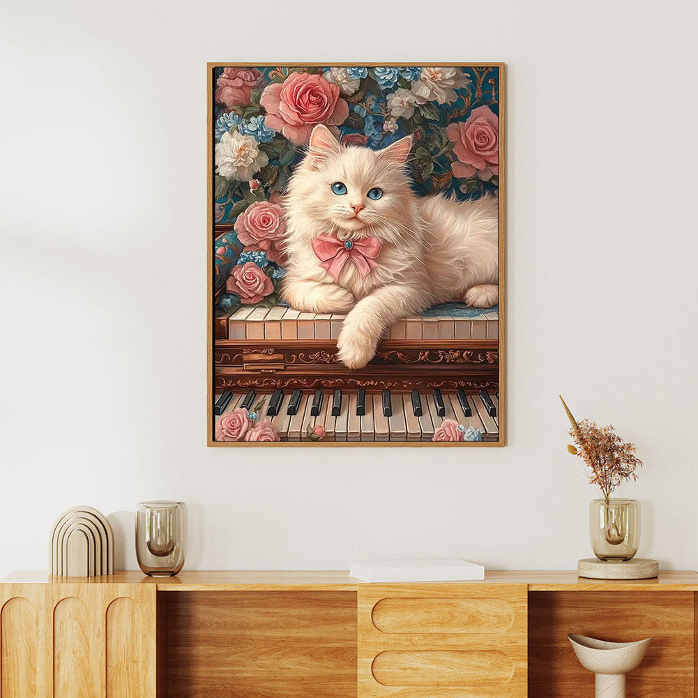 Cat Diamond Painting Kit, 30 × 40 cm
