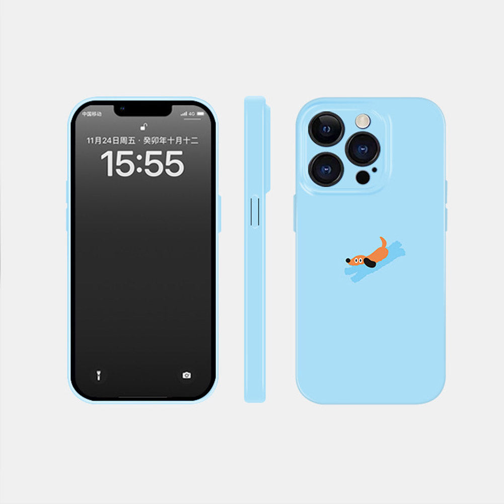 Cute Dog Phone Case for iPhone – Slim Frosted Hard Shell