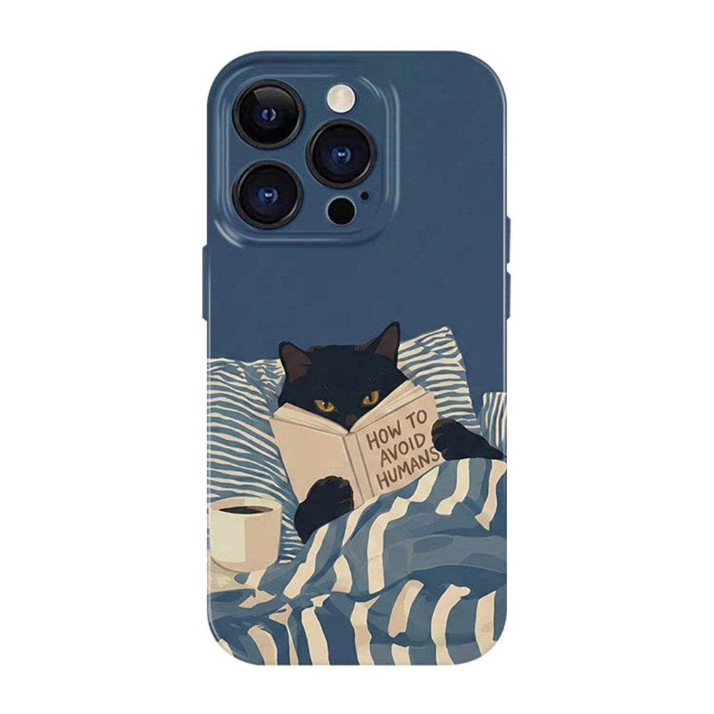 Cute Cat Phone Case for iPhone – Slim Frosted Hard Shell