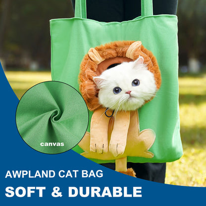 Cute Lion Shaped Cat Carriers Bag with Outcrop Design for Small Dog and Cat