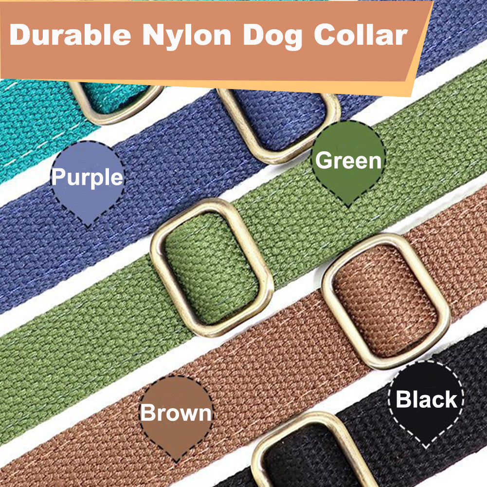 Personalized Dog Collars, Tactical Dog Collar Adjustable Nylon Dog Collar Heavy Duty Metal Buckle for Dog Training and Walking