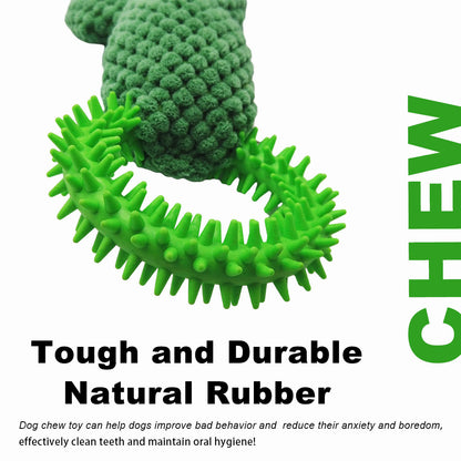 Cute Cactus Doll Plush Dog Toys with Durable Chewing Ring for Small/Medium/Large Dog Breed