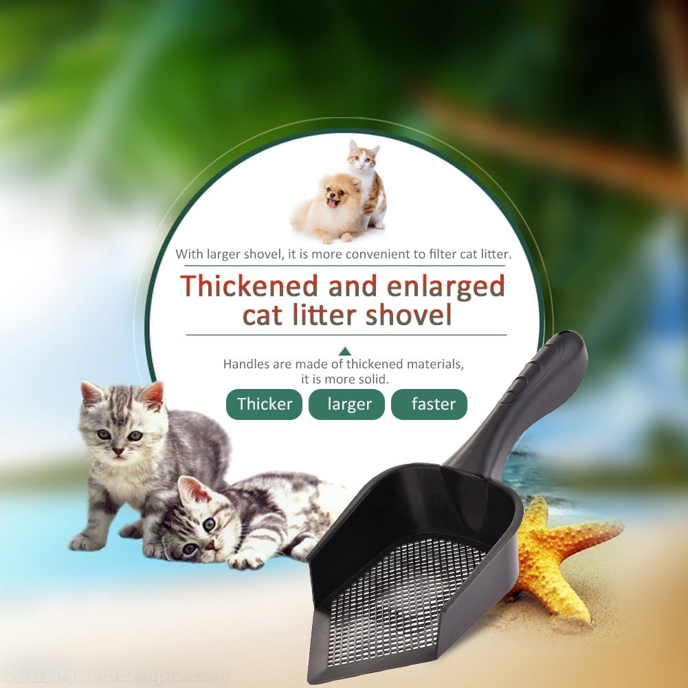 Awpland Cat Litter Scoop with Handle for Easy Sifting and Clean All Cat Litter Box