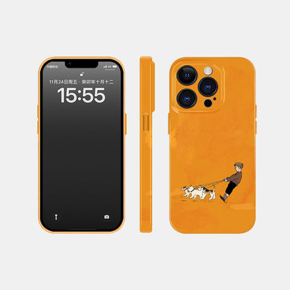 Cute Dog Phone Case for iPhone – Slim Frosted Hard Shell