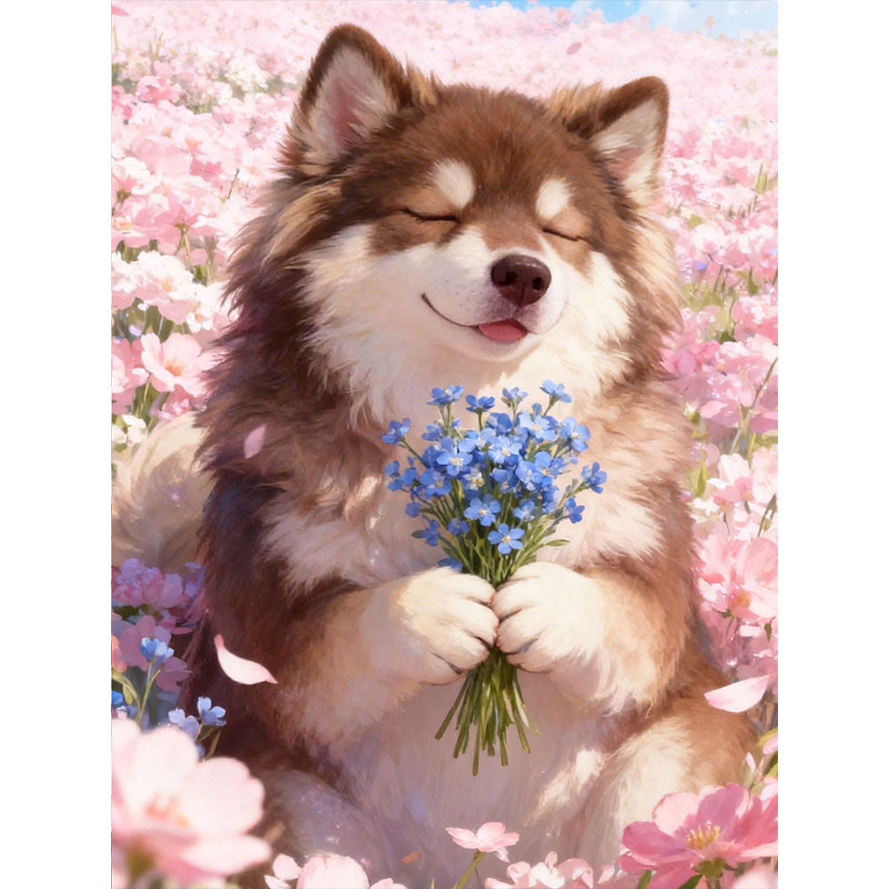 Dog Diamond Painting Kit, 30 × 40 cm