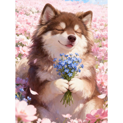 Dog Diamond Painting Kit, 30 × 40 cm