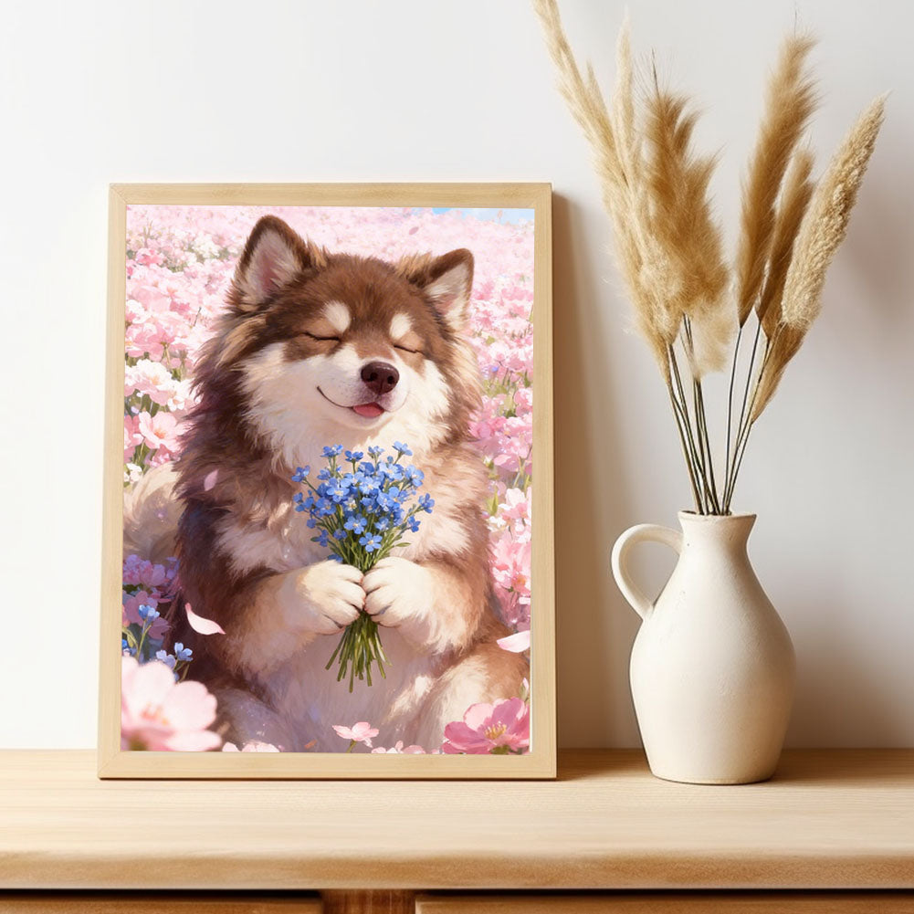 Dog Diamond Painting Kit, 30 × 40 cm