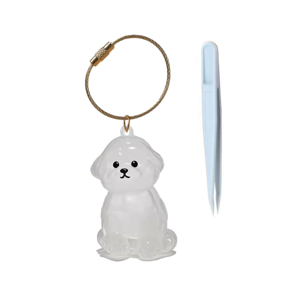 Portable Dog Hairs Storage Bottle with Chain, Memorial Dog Hair Keepsake for Paw Parents